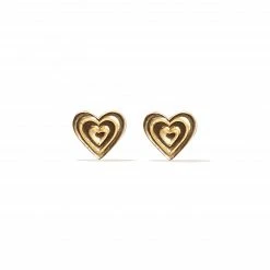Campbell + Charlotte Mini Juju Heart Stud Earrings Wear