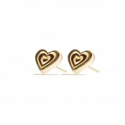 Campbell + Charlotte Mini Juju Heart Stud Earrings Wear