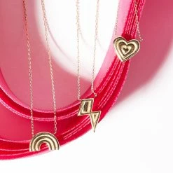 Campbell + Charlotte Mini Juju Lightning Bolt Charm Necklace Wear