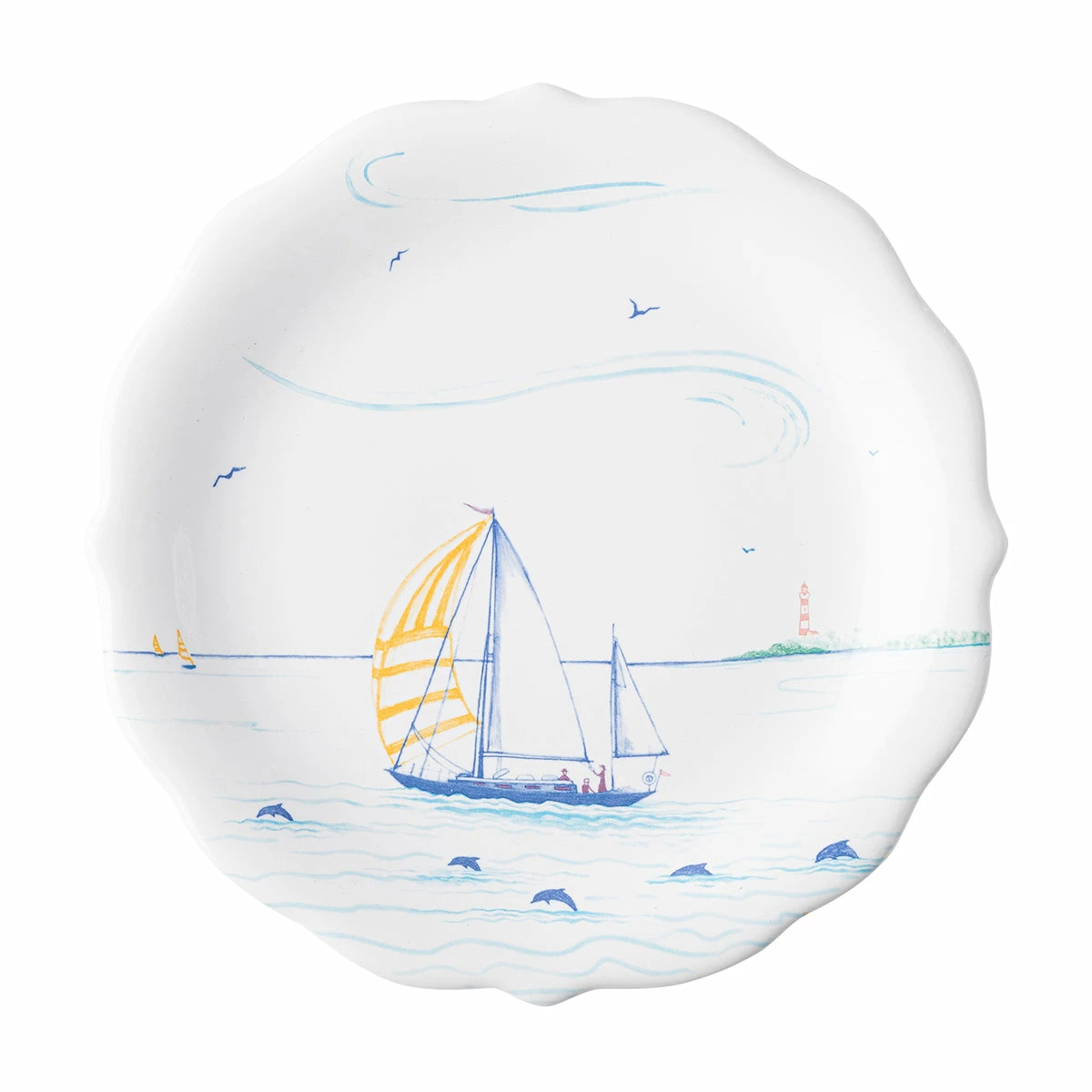 Juliska Country Estate Seaside Party Plates, Assorted Set/4 Live 4 Juliska Country Estate Seaside Party Plates, Assorted Set/4 Live