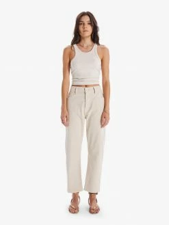 MOTHER The Ditcher Crop, Chalk Tapioca Wear