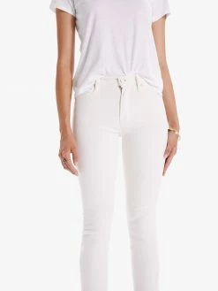 MOTHER Mid Rise Dazzler Crop Fray, Cream Puffs Wear