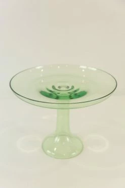 Estelle Colored Glass Live Cake Stand, Mint Green