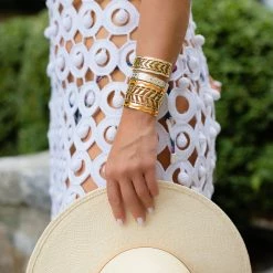 ASHA ACCESSORIES Skinny Cala Cuff - Ivory