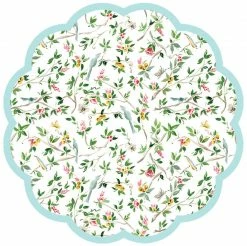 Lucy Grymes Lila Chinoiserie Scalloped Paper Placemats X Camilla Moss