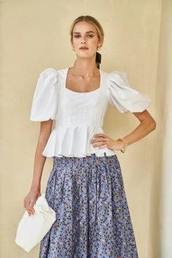 Hunter Bell Wear Camille Top, Bright White