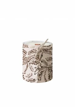 ALEPEL Home Décor & Accessories Taupe Abstract Palms Beige Candle