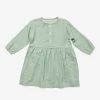 Oso & Me Cecil Dress, Green Herringbone For Kids