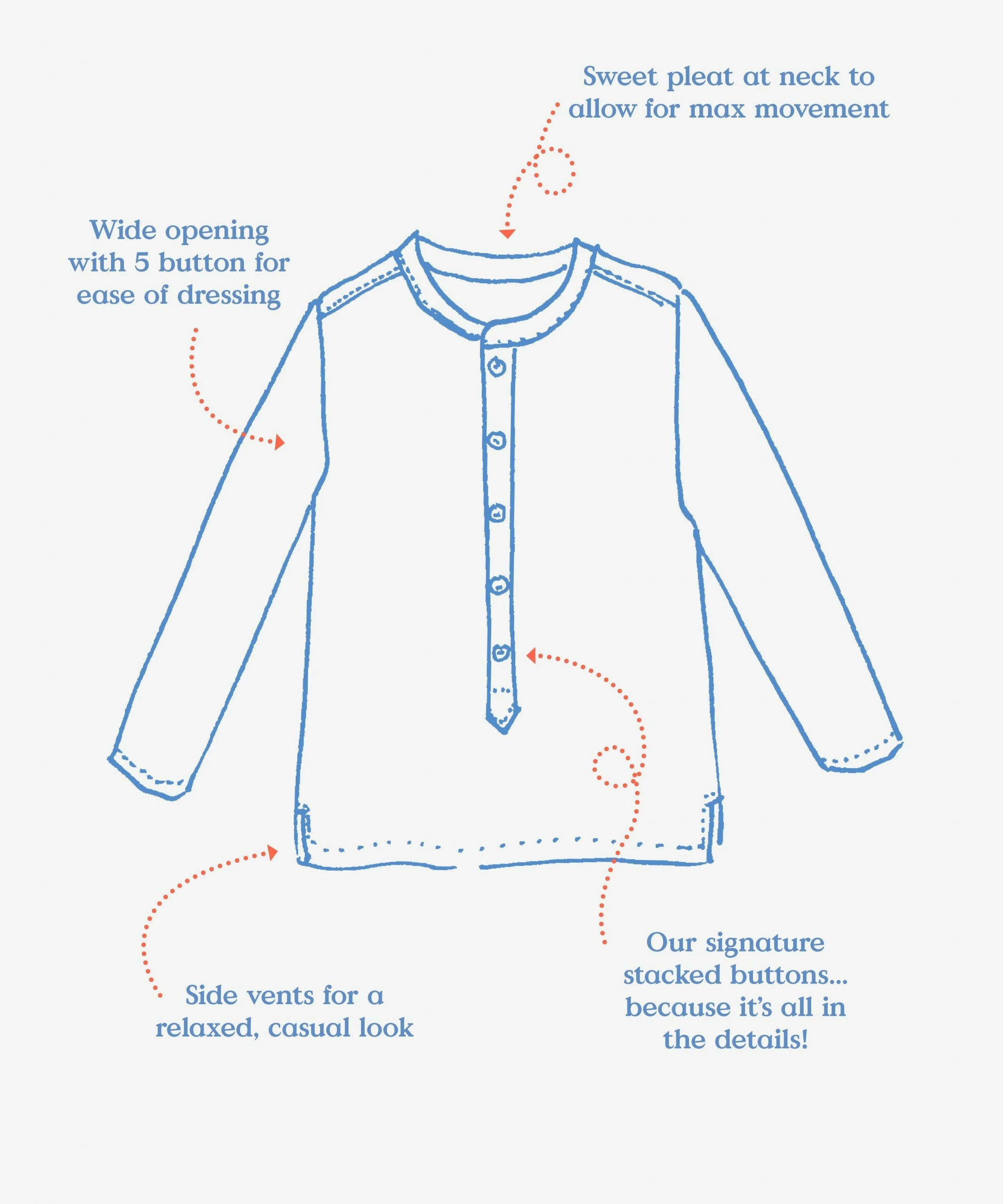 Oso & Me Lupo Shirt, Chambray Stripe For Kids 5 Oso & Me Lupo Shirt, Chambray Stripe For Kids