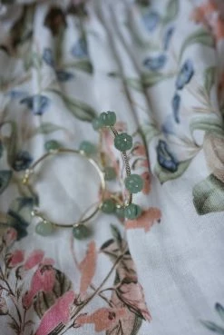 Nicola Bathie Embellished Jade Hoops Wear