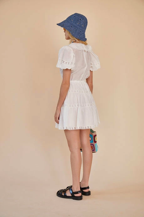 Hunter Bell Darby Dress, White 3 Hunter Bell Darby Dress, White