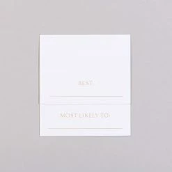 Dear Annabelle Superlatives Place Cards