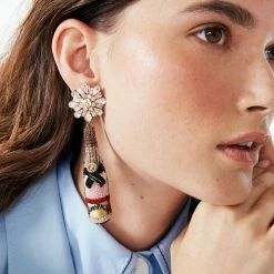 Mignonne Gavigan Rose Champagne Earring, Blush Wear
