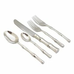 Only On The Avenue Silver Bamboo Flatware Live