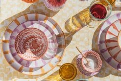 Pomelo Casa Casa Lila Salad Plate With Candy Cane Stripes Live 13 Pomelo Casa Casa Lila Salad Plate With Candy Cane Stripes Live