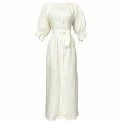 Emerson Fry Meadow Dress, Salt Linen
