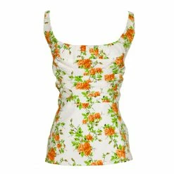 Emilia Wickstead Angie Top, Orange Rose