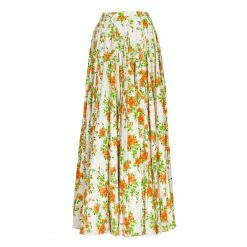 Emilia Wickstead Wear Rhea Skirt, Orange Rose