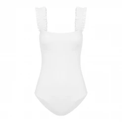 EPHEMERA Ruffle One Piece, Optical White Wear