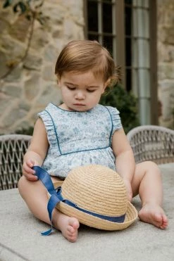 Baybala Elizabeth Playsuit In Floral Blues For Kids