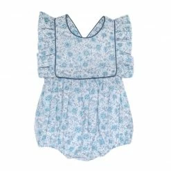 Baybala Elizabeth Playsuit In Floral Blues For Kids