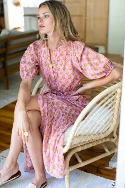 Emerson Fry Lucy Dress, Pink Marigolds 10 Emerson Fry Lucy Dress, Pink Marigolds