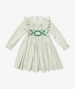 Oso & Me Emily Dress, Green Tattersall