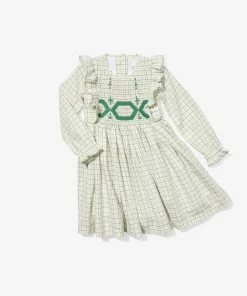 Oso & Me Emily Dress, Green Tattersall