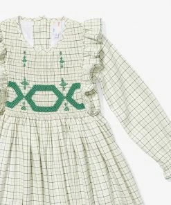 Oso & Me Emily Dress, Green Tattersall