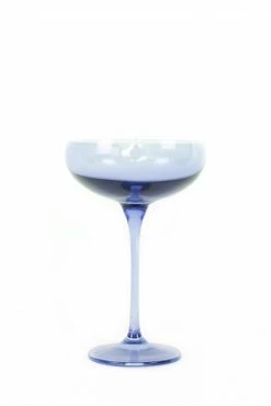 Estelle Colored Glass Champagne Coupe (Set Of 2), Cobalt Blue