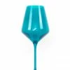 Estelle Colored Glass Live Wine Glass (Set Of 2), Teal