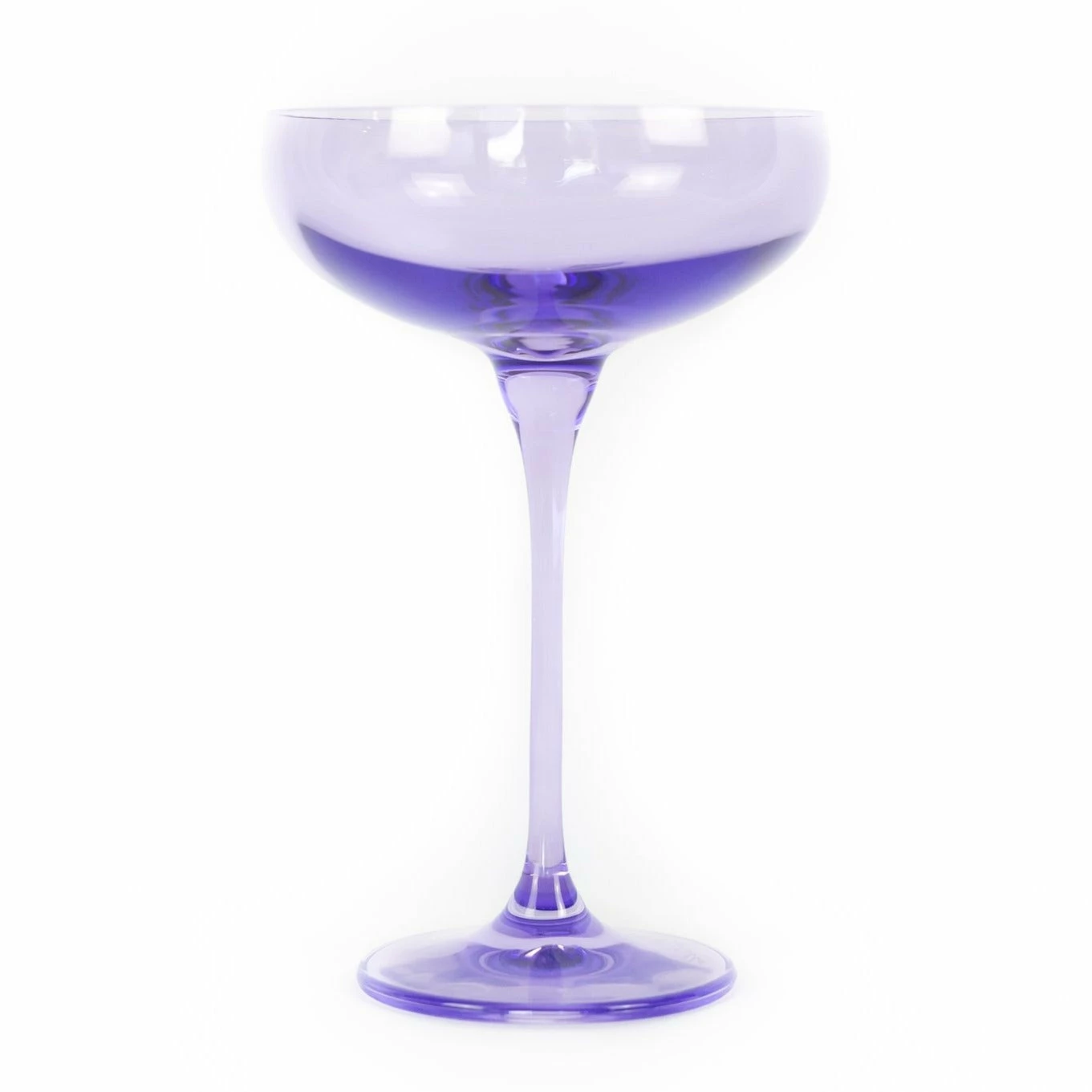 Estelle Colored Glass Champagne Coupe (Set Of 2), Lavender 1 Estelle Colored Glass Champagne Coupe (Set Of 2), Lavender