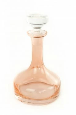 Estelle Colored Glass Vogue Decanter, Blush Pink Live