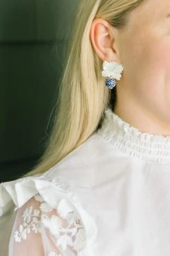 M Donohue Collection Audrey Porcelain Earrings Wear
