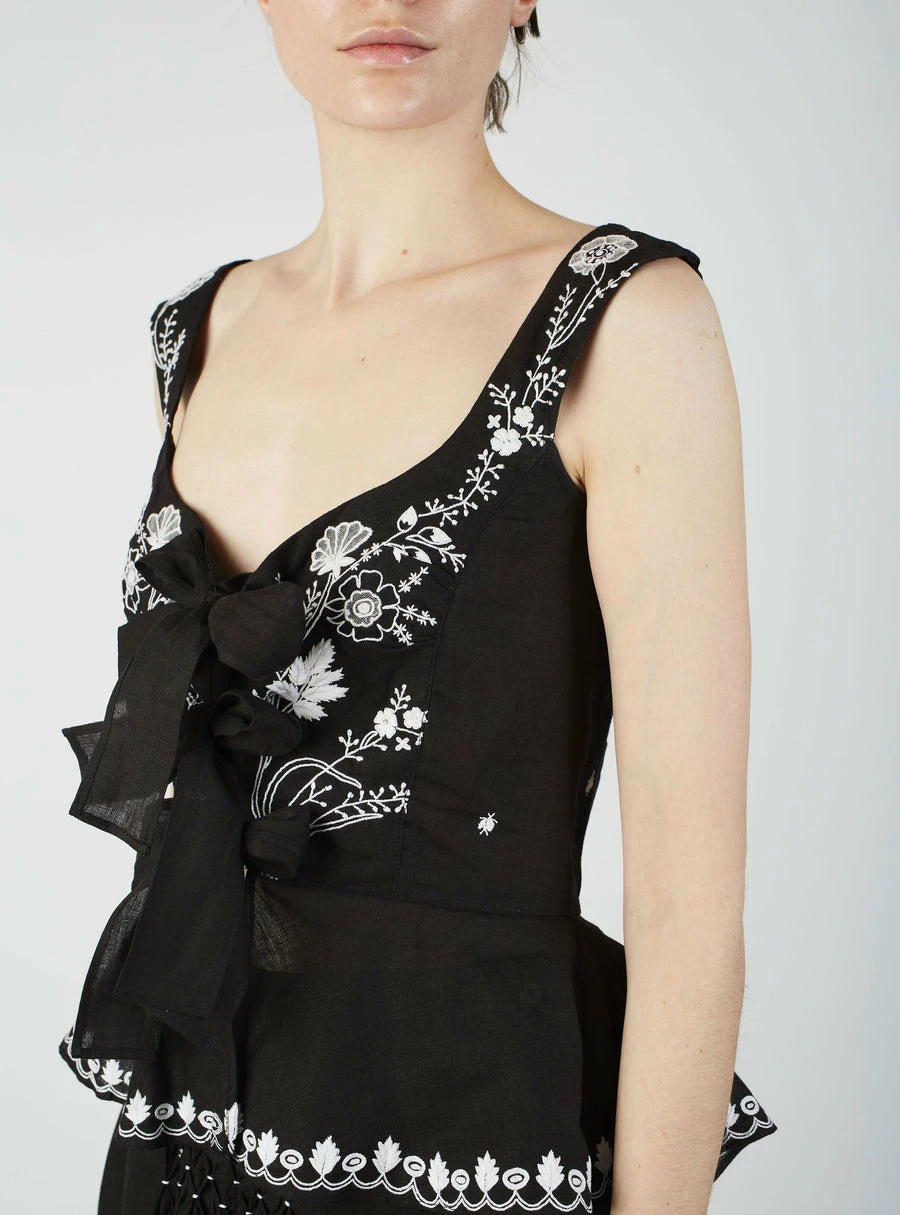 Thierry Colson Wear Yvette Top, Black Floral Lace