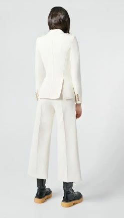 SMYTHE Wear Wide Leg Culotte, Ivory Twill