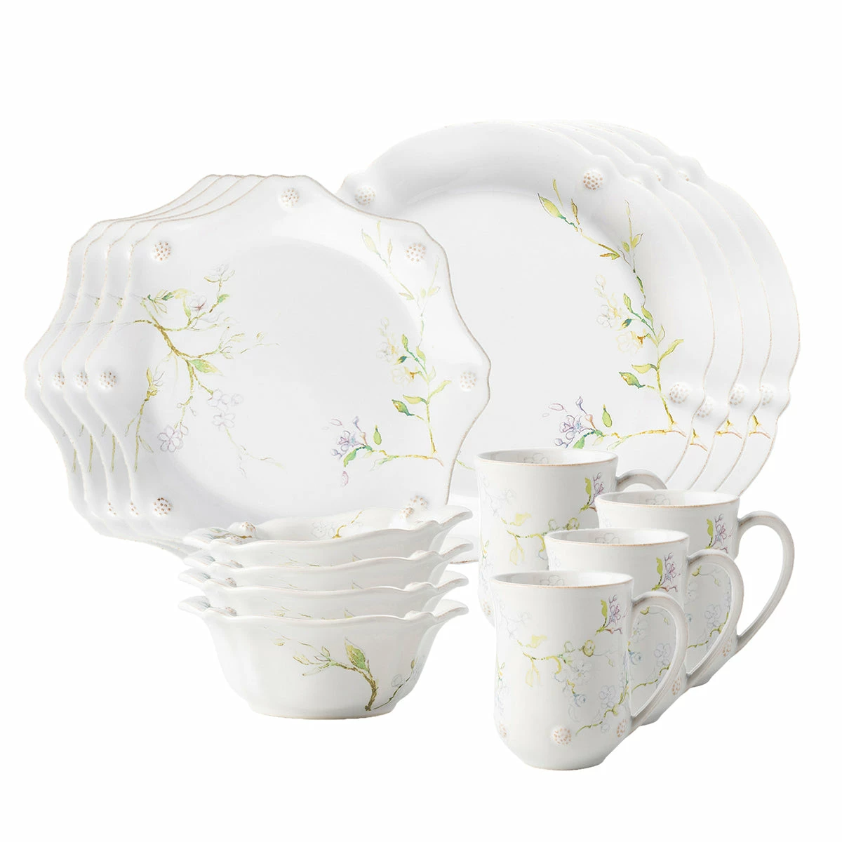 Juliska Floral Sketch Jasmine 16 Pc Set 1 Juliska Floral Sketch Jasmine 16 Pc Set