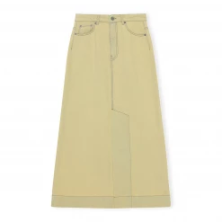 Ganni Overdyed Bleach Denim Skirt, Rutabaga