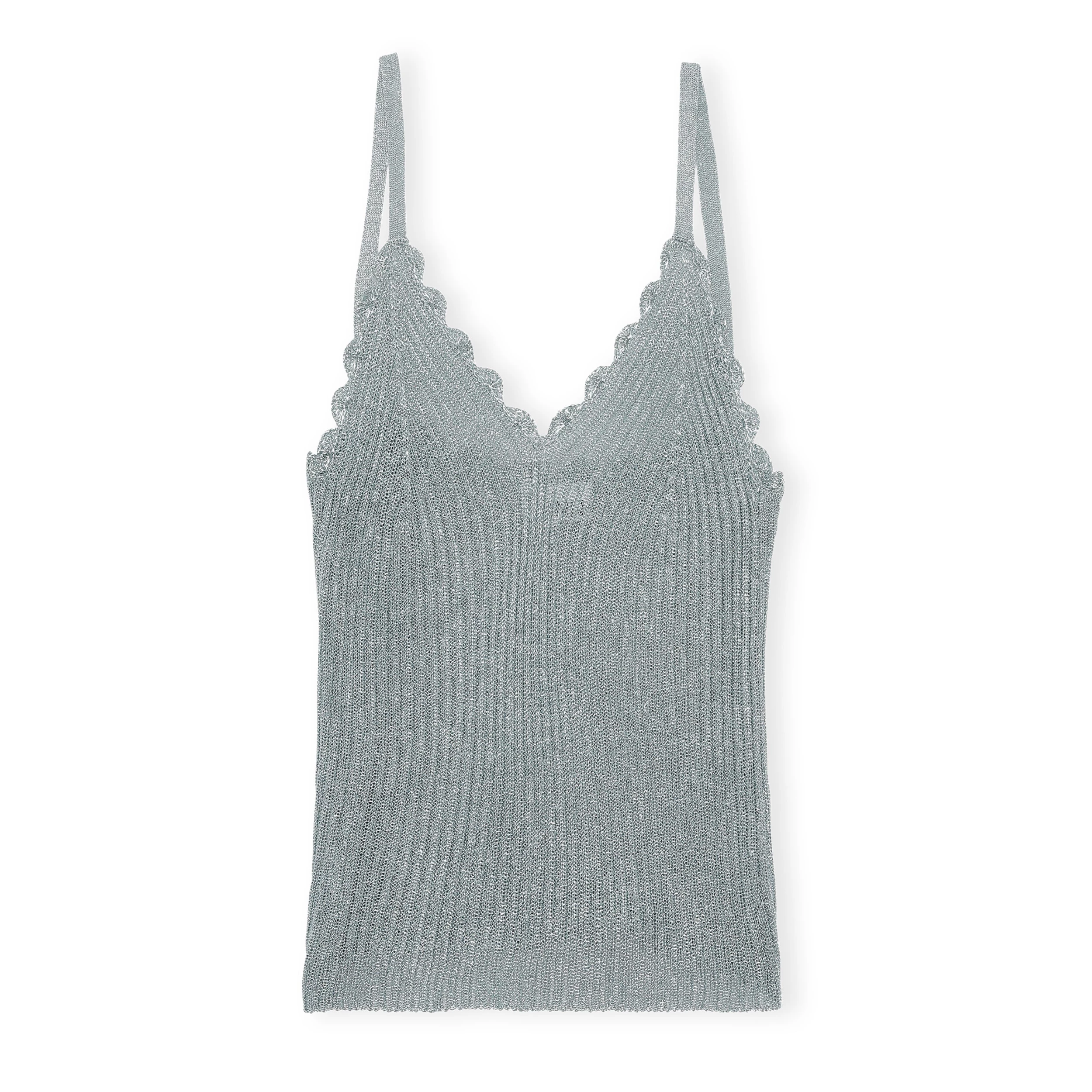 Ganni Sleeveless Knit Top, Heather 1 Ganni Sleeveless Knit Top, Heather