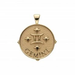 Jane Win GEMINI JW Zodiac Pendant Coin (May 21 - Jun 20) Wear