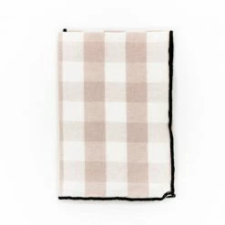 Maison De Vacances Gingham Napkin, Blush/Noir