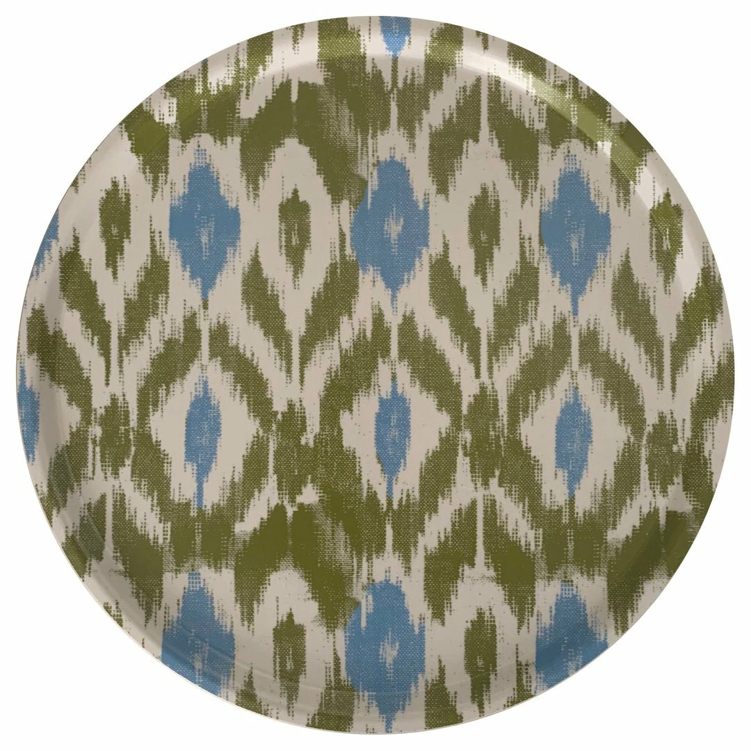 Tisch New York Ikat Green Tray Real 1 Tisch New York Ikat Green Tray Real