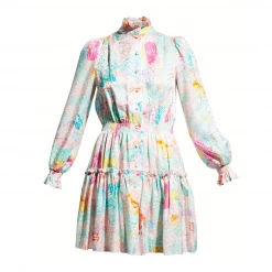 Hunter Bell Joplin Dress, Painternly Rainbow Wear