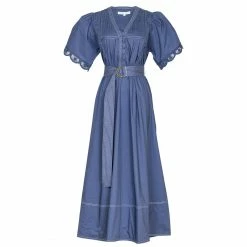 Hunter Bell Valencia Dress, Stone Wash