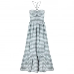 Hunter Bell Lindley Dress, Pale Green Check Wear