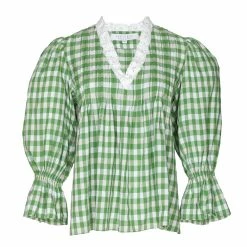 Hunter Bell Mia Top, Green Check