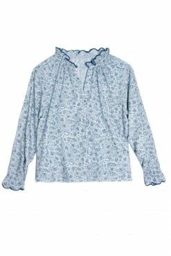 Baybala Harper Blouse In Floral Blues Tops