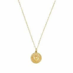 Hart Hagerty Wear Round MAMA Heart Coin Necklace