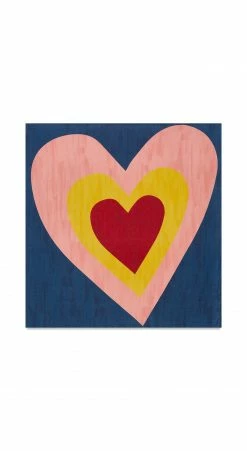 Summerill Heart Linen Tablecloth For Two, Blue