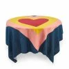 Summerill Heart Linen Tablecloth For Two, Blue